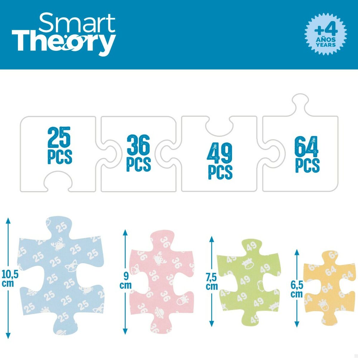 Child's Puzzle Colorbaby Artic 4-in-1 174 Pieces 136 x 34 cm (6 Units) - Little Baby Shop