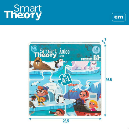 Child's Puzzle Colorbaby Artic 4-in-1 174 Pieces 136 x 34 cm (6 Units) - Little Baby Shop