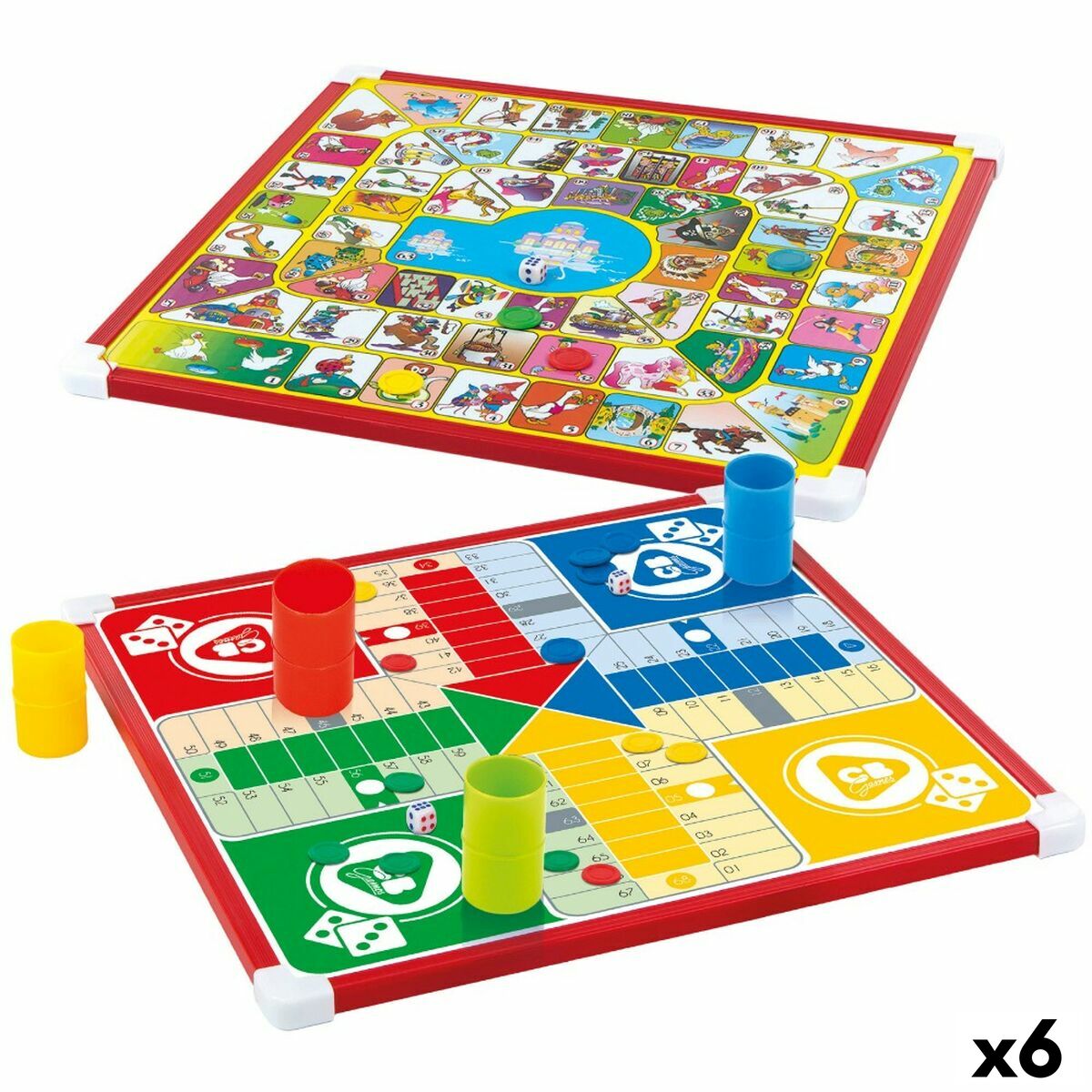 Parchís and Oca Board Colorbaby 32 x 32 x 1 cm (25 Pieces) (6 Units) - Little Baby Shop