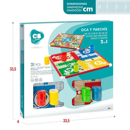 Parchís and Oca Board Colorbaby 32 x 32 x 1 cm (25 Pieces) (6 Units) - Little Baby Shop