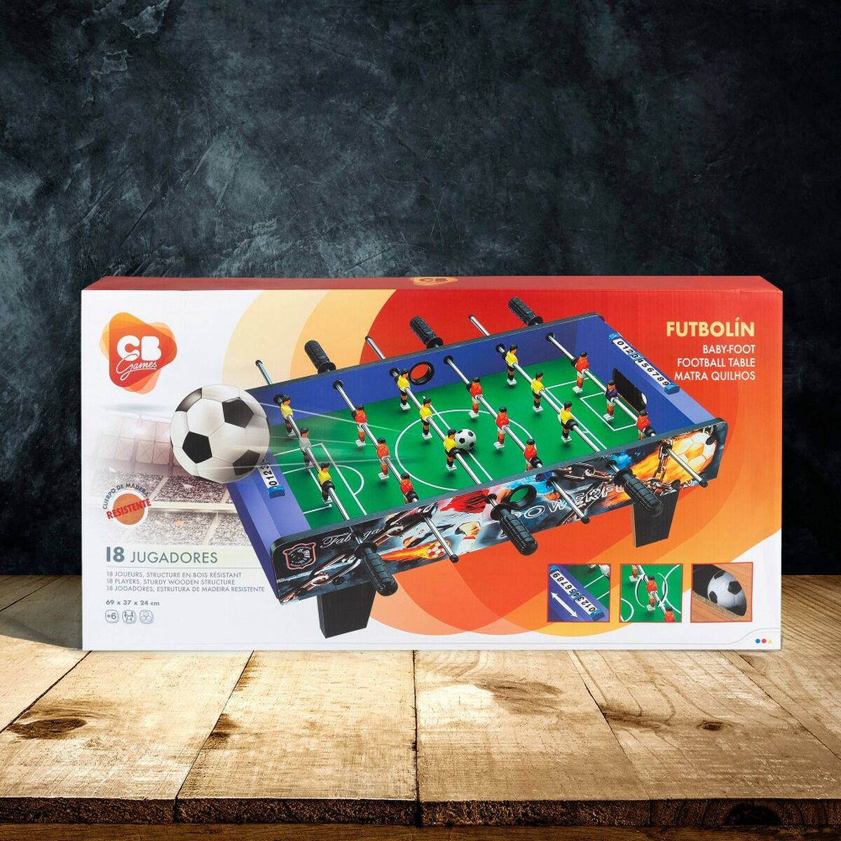 Table-top football Colorbaby 69 x 24 x 37 cm (2 Units) - Little Baby Shop