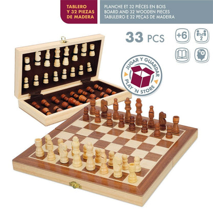 Chess Colorbaby Wood (6 Units) - Little Baby Shop