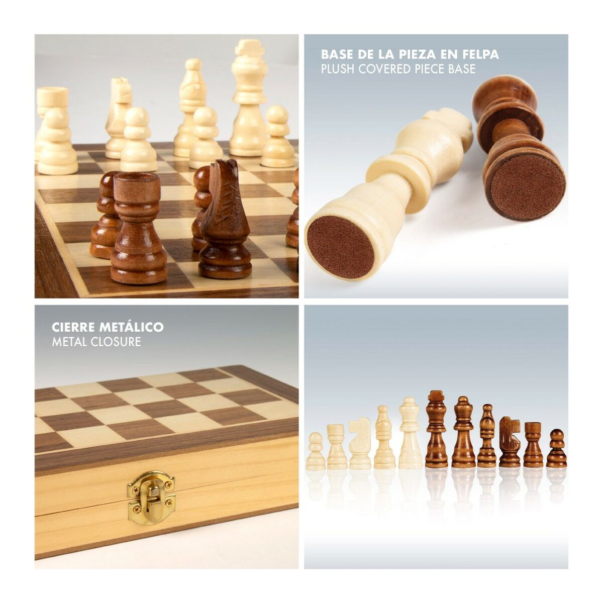 Chess Colorbaby Wood (6 Units) - Little Baby Shop