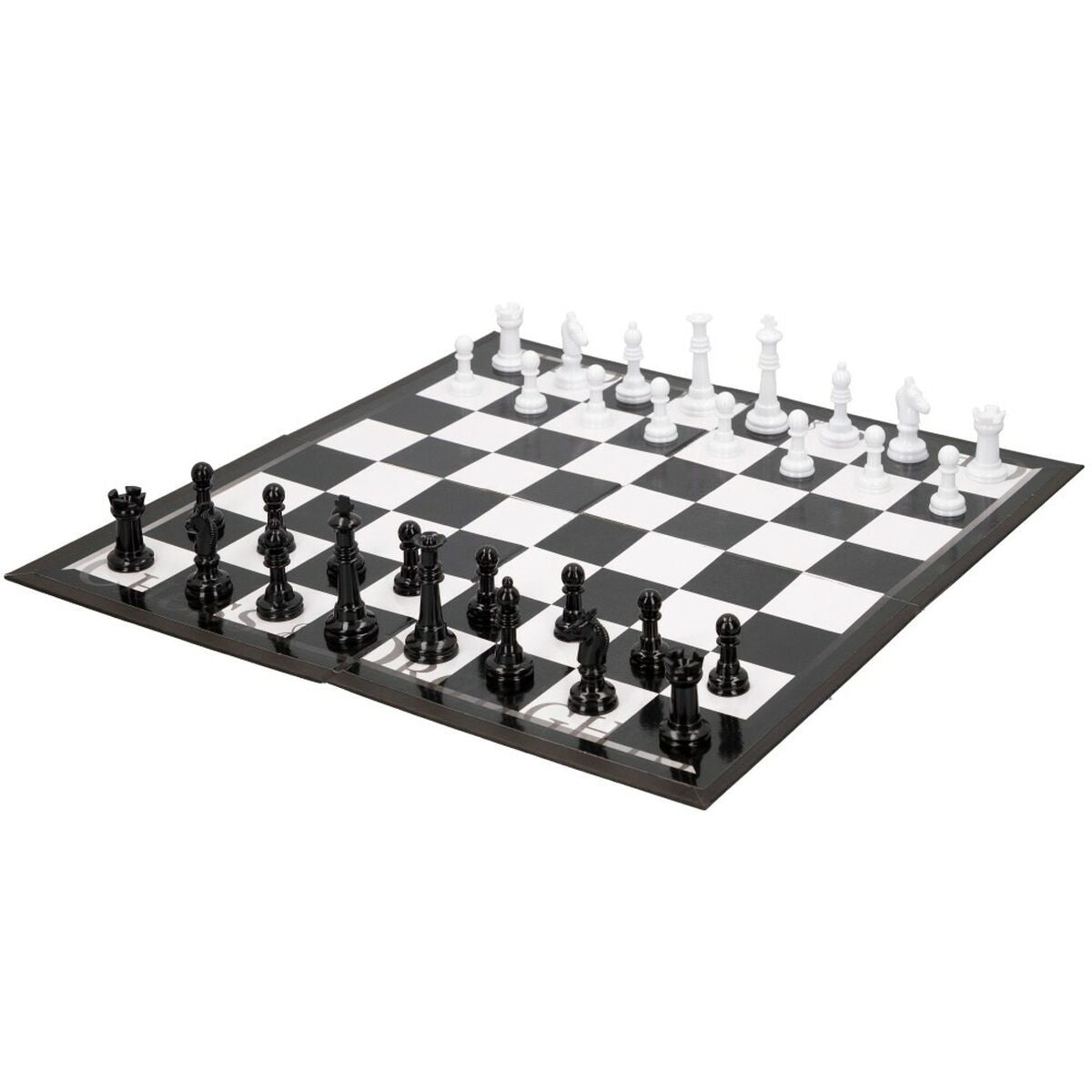 Chess and Checkers Board Colorbaby Plastic (12 Units) - Little Baby Shop