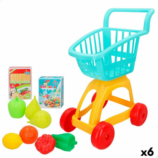 Shopping cart Colorbaby My Home Toy 10 Pieces 34 x 54 x 29 cm 6 Units - Little Baby Shop