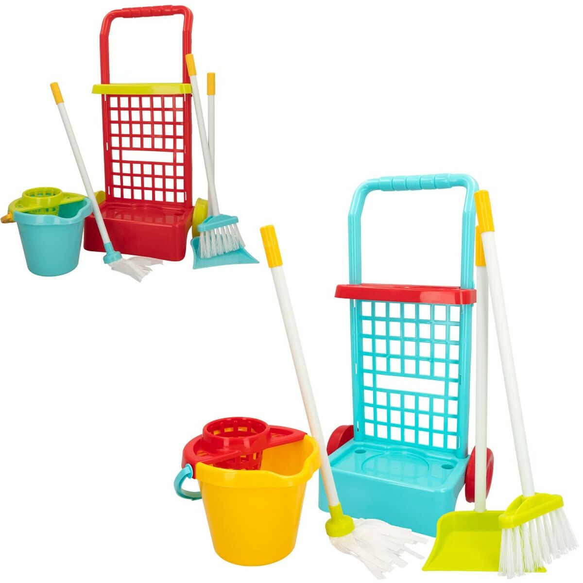 Cleaning Trolley with Accessories Colorbaby Toy 5 Pieces 30,5 x 55,5 x 19,5 cm (12 Units) - Little Baby Shop