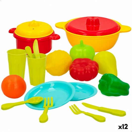 Toy Food Set Colorbaby Kitchenware and utensils 20 Pieces (12 Units) - Little Baby Shop