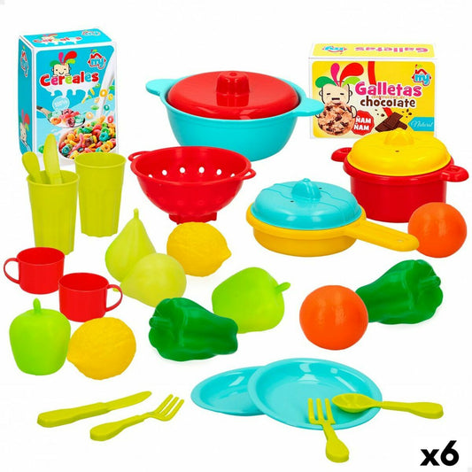 Toy Food Set Colorbaby Kitchenware and utensils 31 Pieces (6 Units) - Little Baby Shop