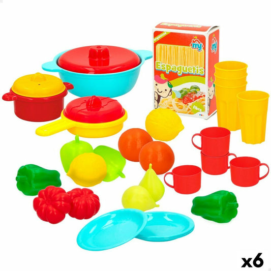 Toy Food Set Colorbaby Kitchenware and utensils 31 Pieces (6 Units) - Little Baby Shop