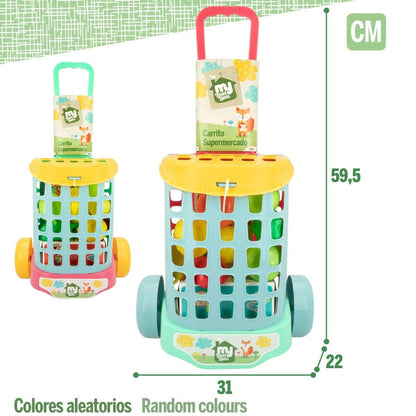 Shopping cart Colorbaby My Home Toy 12 Pieces 15 x 10 x 6 cm 8 Units - Little Baby Shop