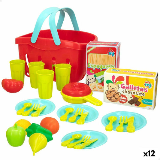 Toy Food Set Colorbaby Kitchenware and utensils 33 Pieces (12 Units) - Little Baby Shop