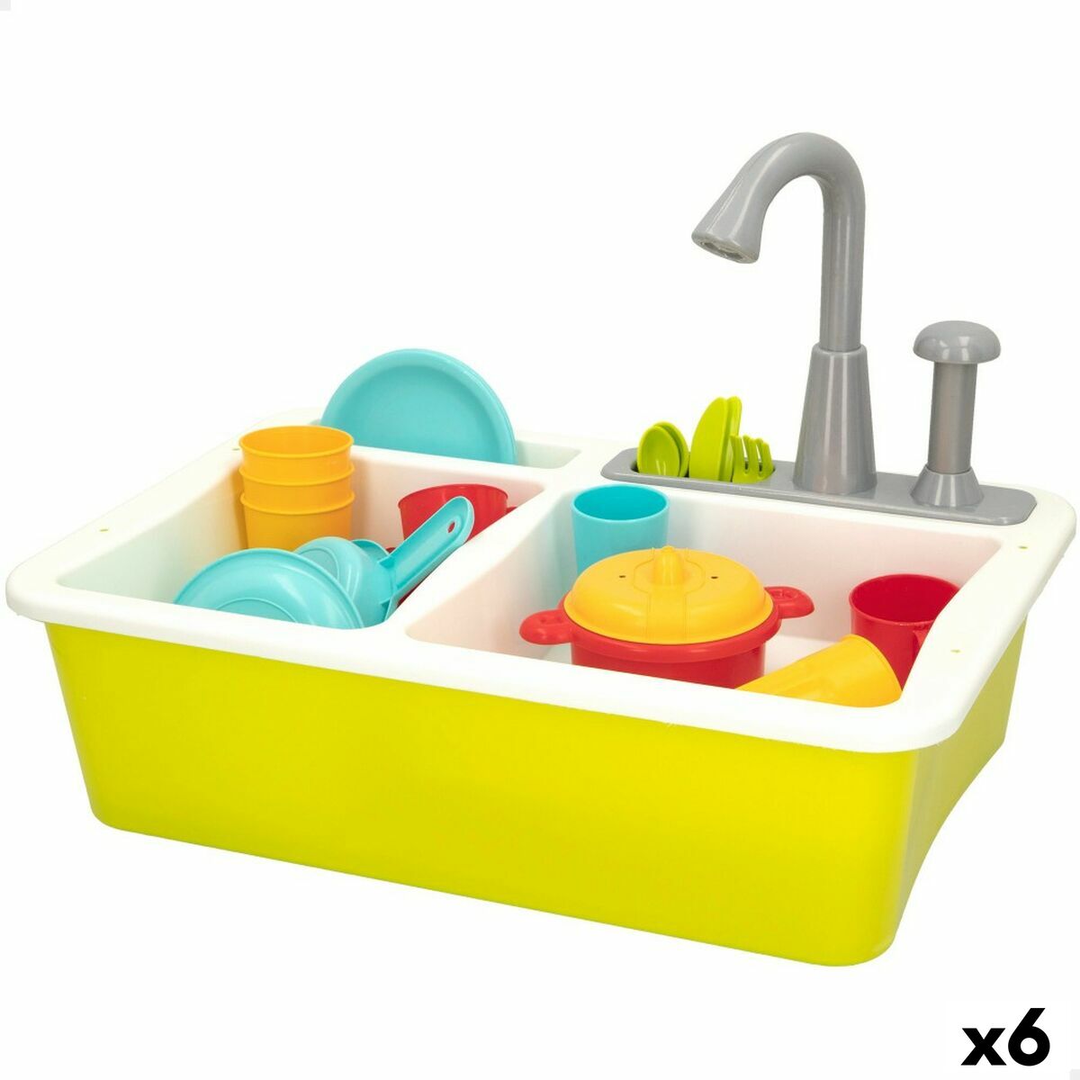 Toy kitchen Colorbaby Accessories 22 Pieces Sink 6 Units - Little Baby Shop
