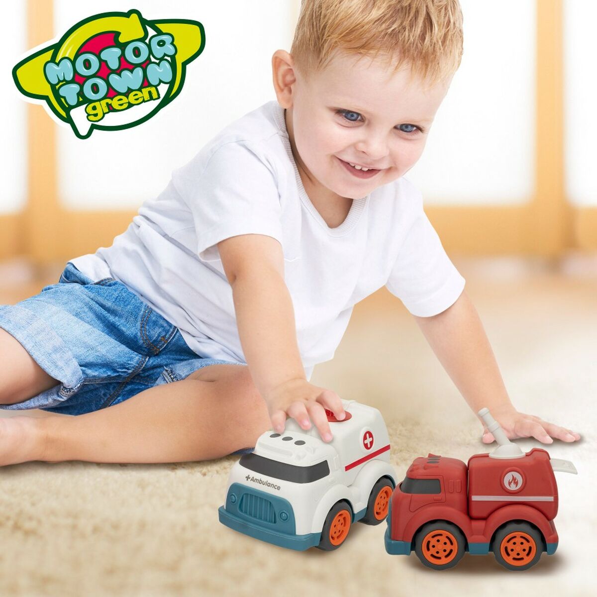 Set of 2 Vehicles Motor Town 17,5 x 12 x 11 cm (4 Units) - Little Baby Shop