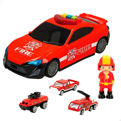 Vehicle Playset Speed & Go Fireman Light Sound 1:64 (4 Units) - Little Baby Shop