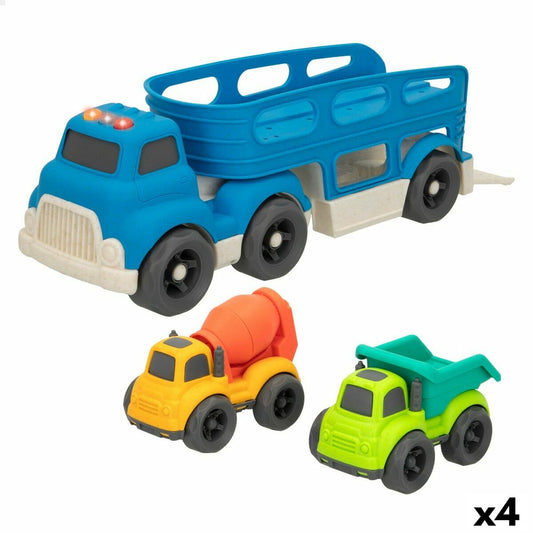 Truck Carrier and Cars Motor Town Sound Light 30,5 x 11 x 11 cm (4 Units) - Little Baby Shop