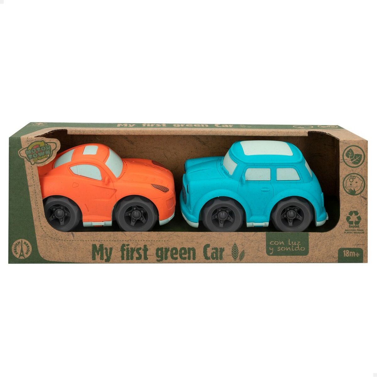 Set of cars Motor Town Sound Light 15 x 8,5 x 8,5 cm (4 Units) - Little Baby Shop