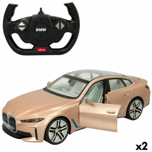 Remote-Controlled Car BMW i4 Concept 1:14 Golden (2 Units) - Little Baby Shop