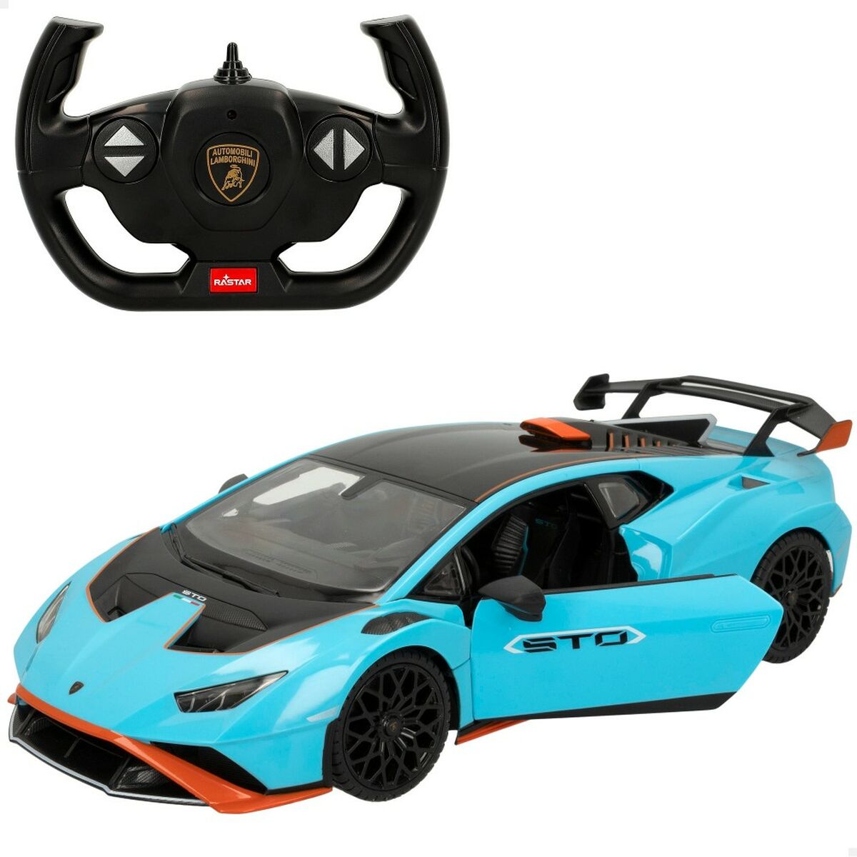 Remote-Controlled Car Lamborghini Huracán STO Blue 1:14 (2 Units) - Little Baby Shop