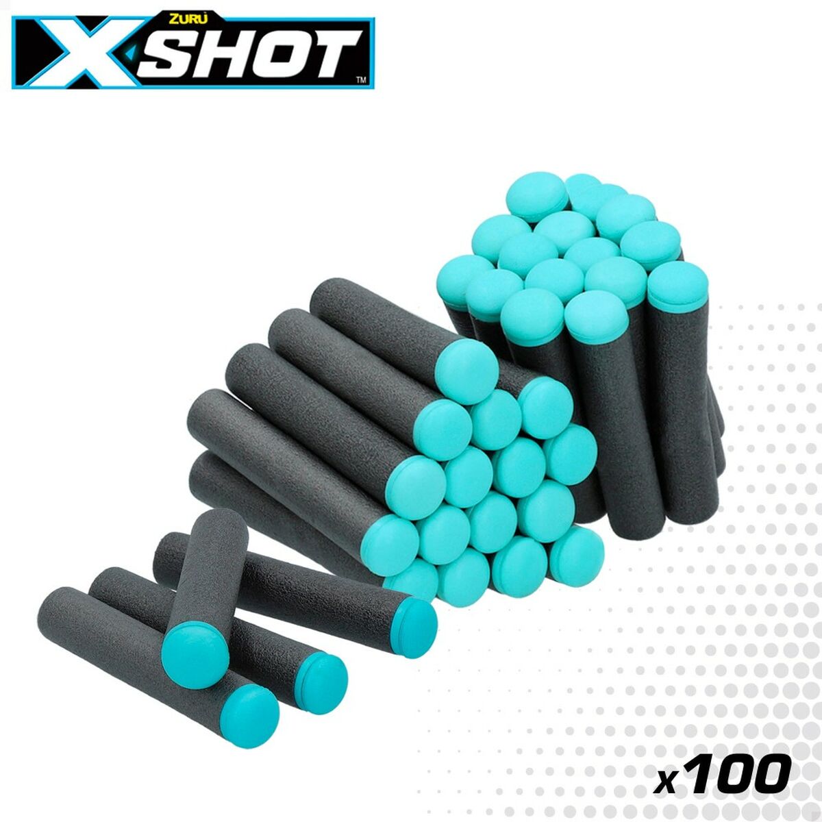 Darts Zuru X-Shot 100 Pieces 1,3 x 6,7 x 1,3 cm (12 Units) - Little Baby Shop