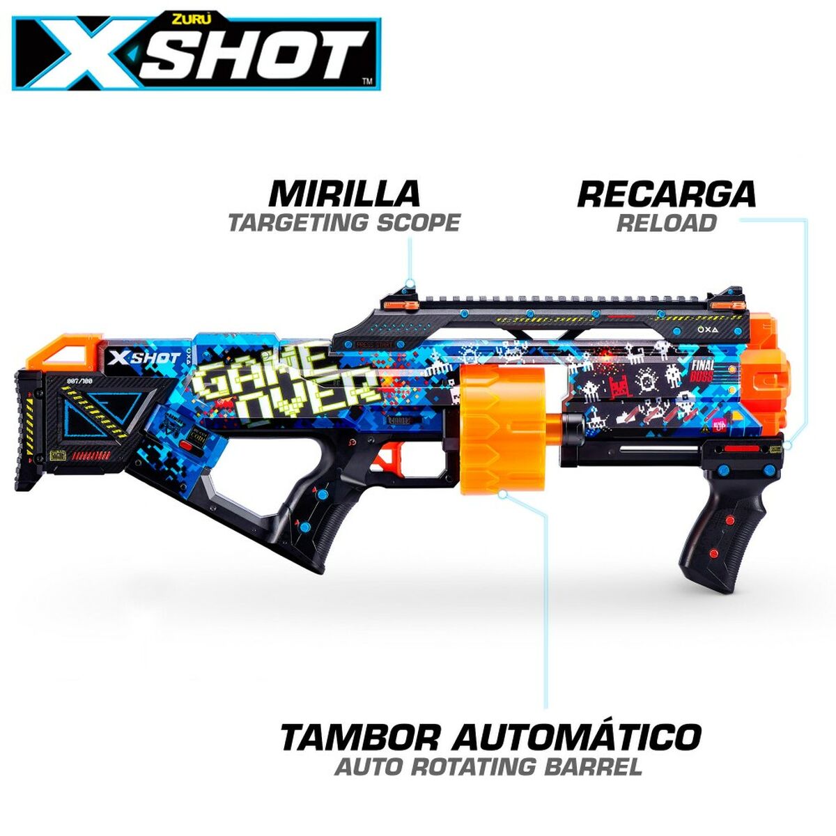 Dart Gun Zuru X-Shot Last Stand 58,5 x 23,5 x 9 cm (6 Units) - Little Baby Shop