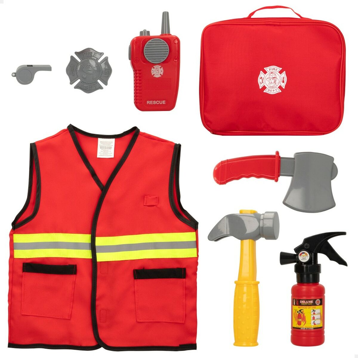 Fireman set Colorbaby 24 x 19 x 6 cm (4 Units) - Little Baby Shop