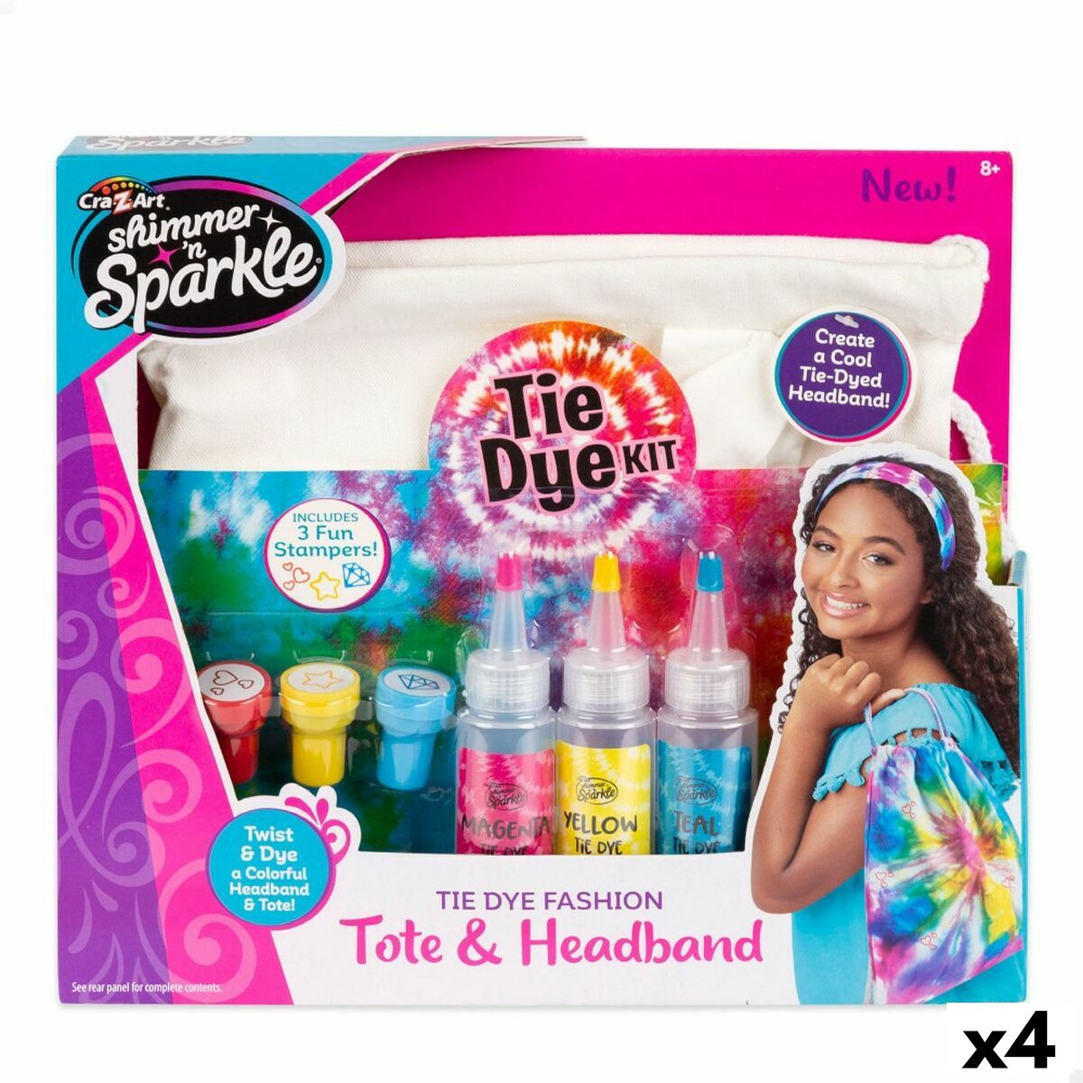 Craft Game Cra-Z-Art SHIMMER N SPARKLE-SET TIE&DYE 4 Units - Little Baby Shop