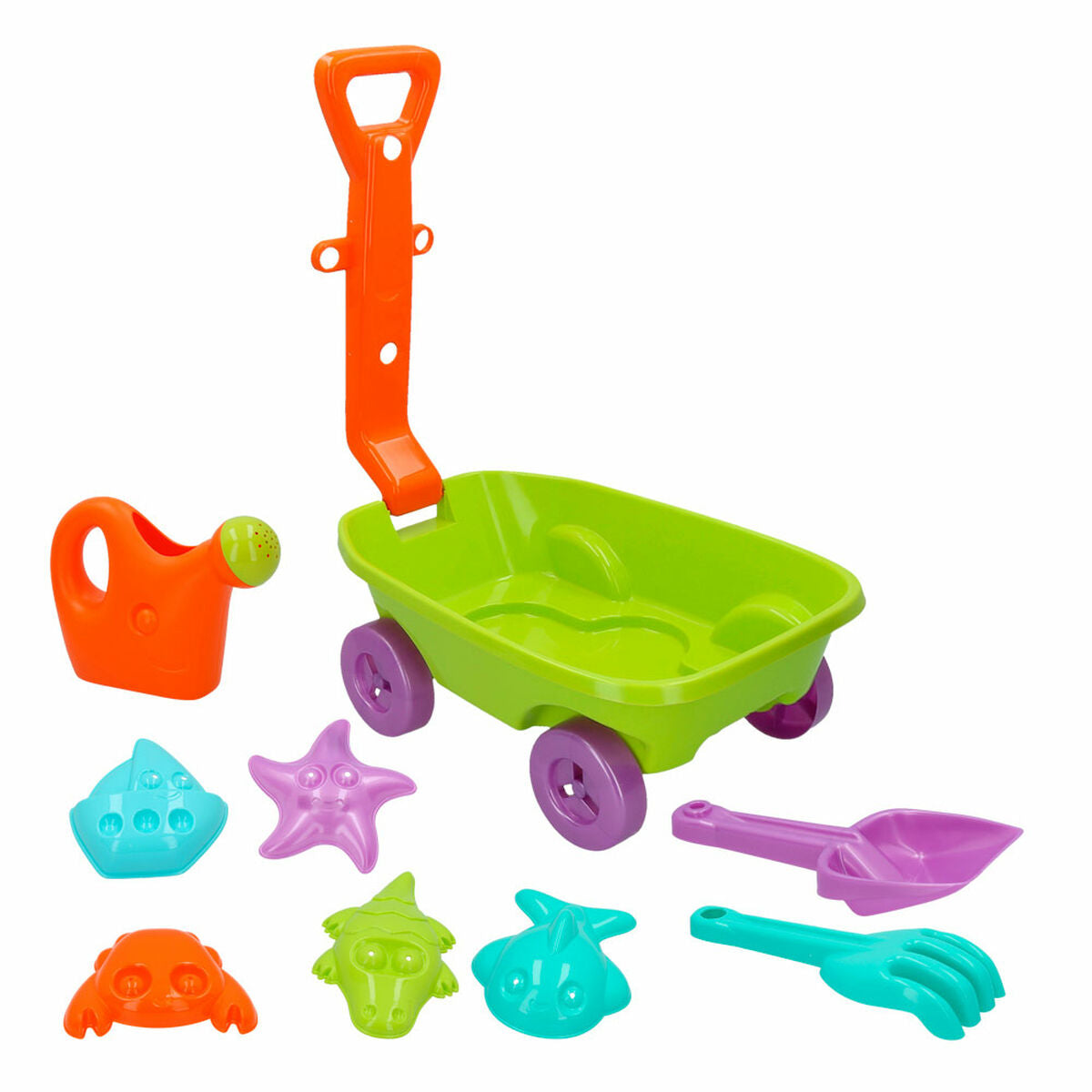 Beach toys set Colorbaby Wheelbarrow polypropylene (12 Units) - Little Baby Shop