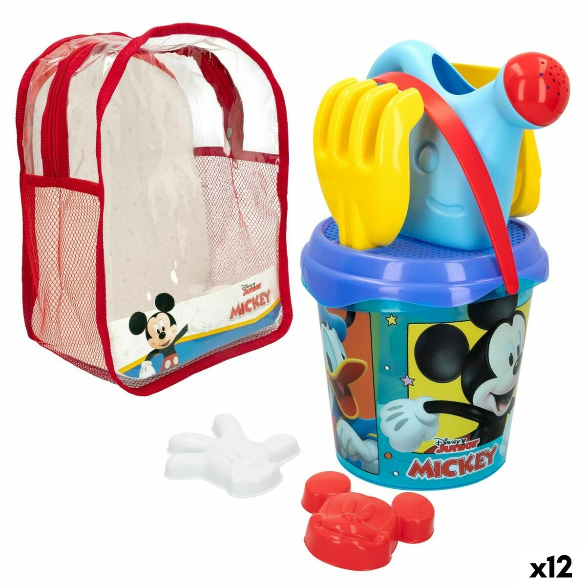 Beach toys set Mickey Mouse Ø 18 cm polypropylene (12 Units) - Little Baby Shop