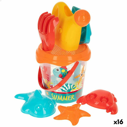 Beach toys set Colorbaby polypropylene (16 Units) - Little Baby Shop