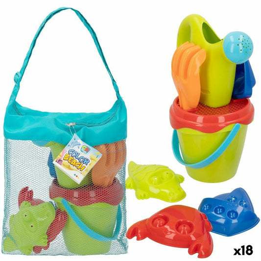 Beach toys set Colorbaby polypropylene (18 Units) - Little Baby Shop