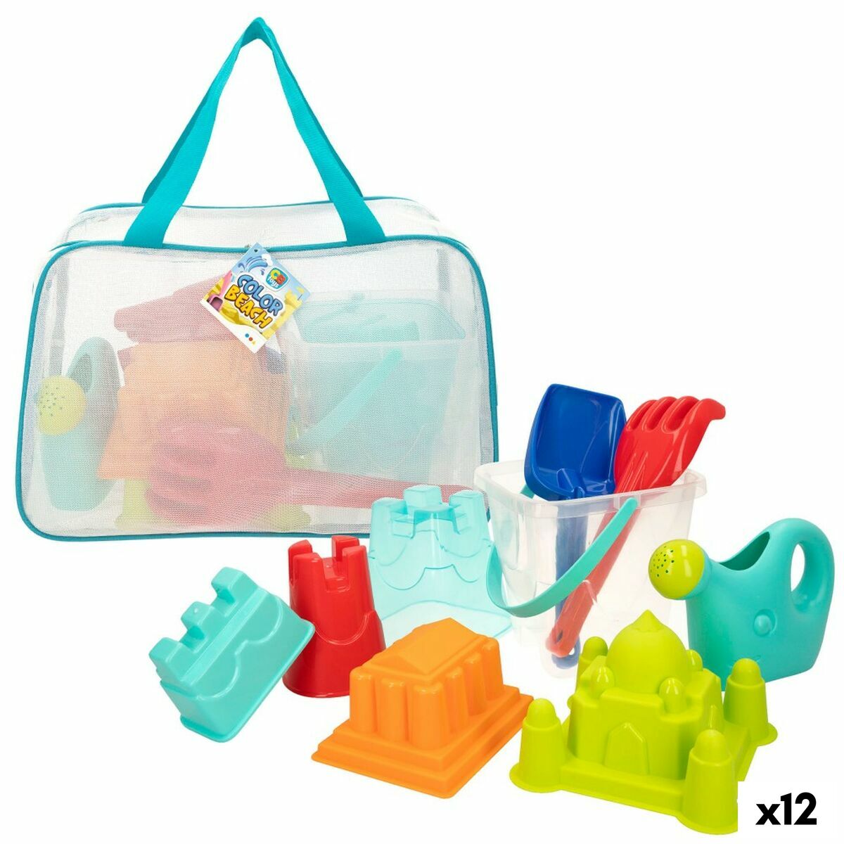 Beach toys set Colorbaby polypropylene (12 Units) - Little Baby Shop