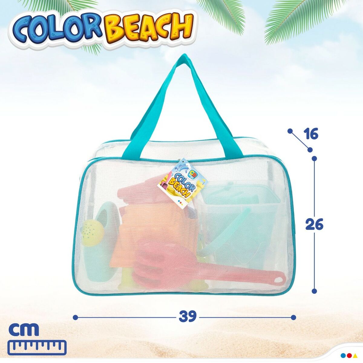 Beach toys set Colorbaby polypropylene (12 Units) - Little Baby Shop