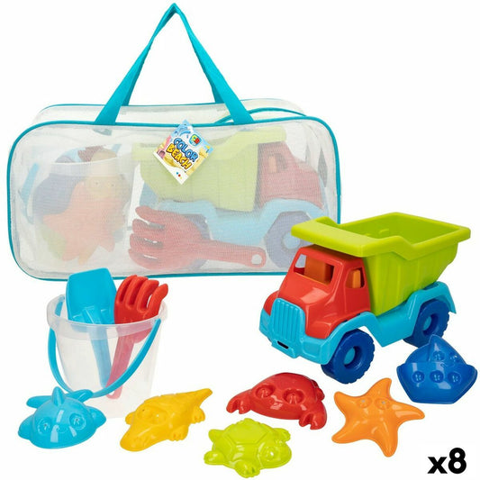 Beach toys set Colorbaby polypropylene (8 Units) - Little Baby Shop