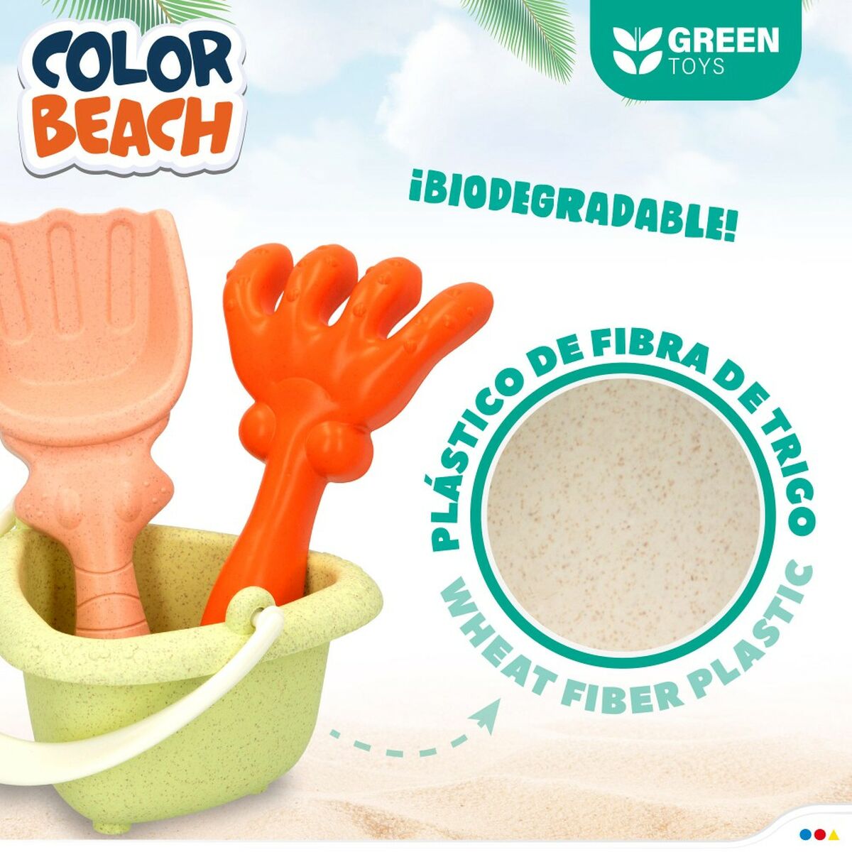 Beach toys set Colorbaby 16,5 x 11 x 11 cm (2 Units) - Little Baby Shop