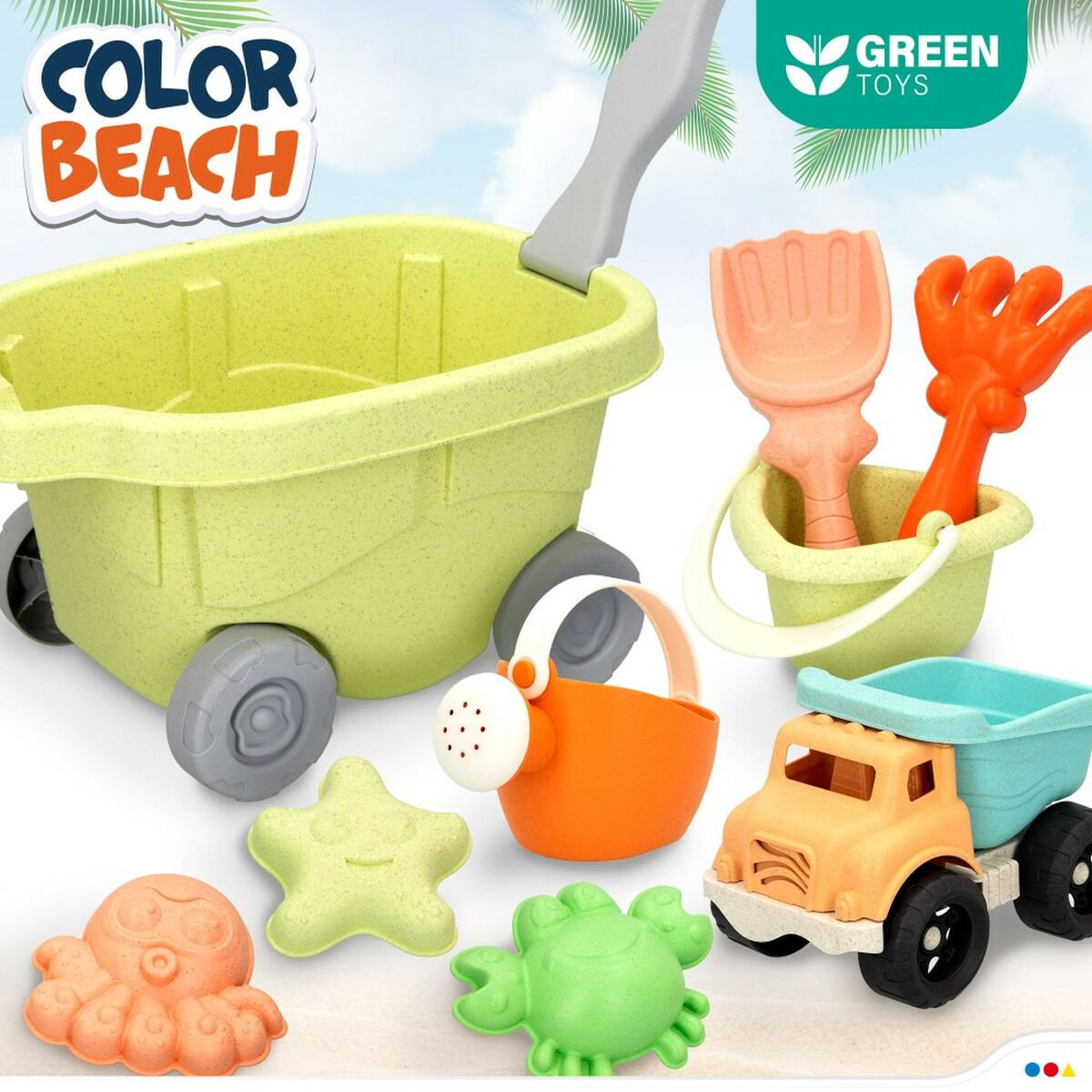 Beach toys set Colorbaby 16,5 x 11 x 11 cm (2 Units) - Little Baby Shop