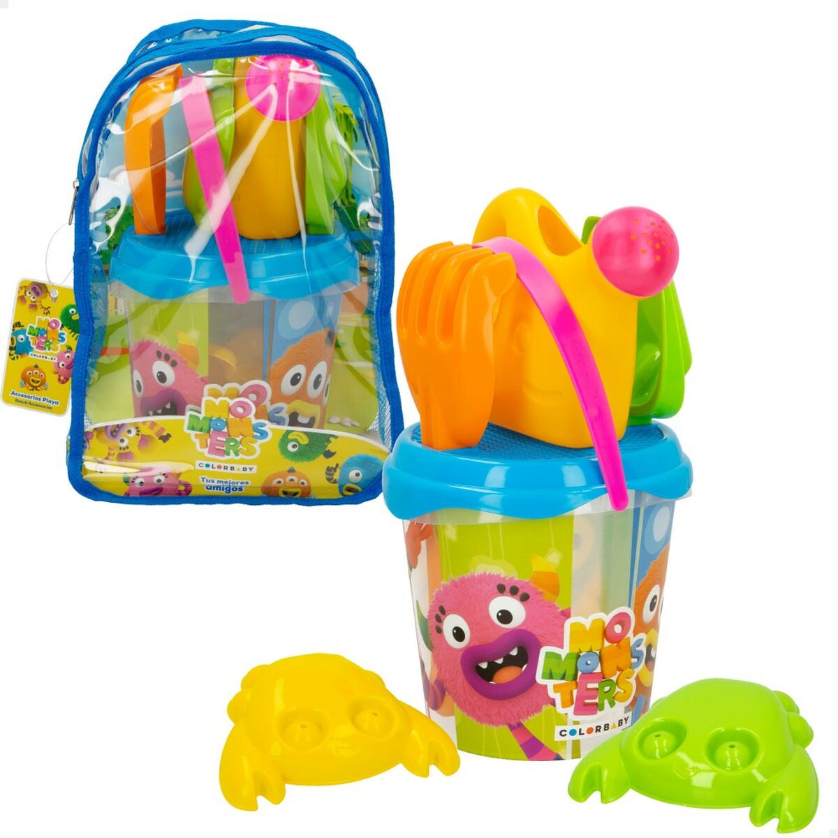 Beach toys set Momonsters (12 Units) - Little Baby Shop