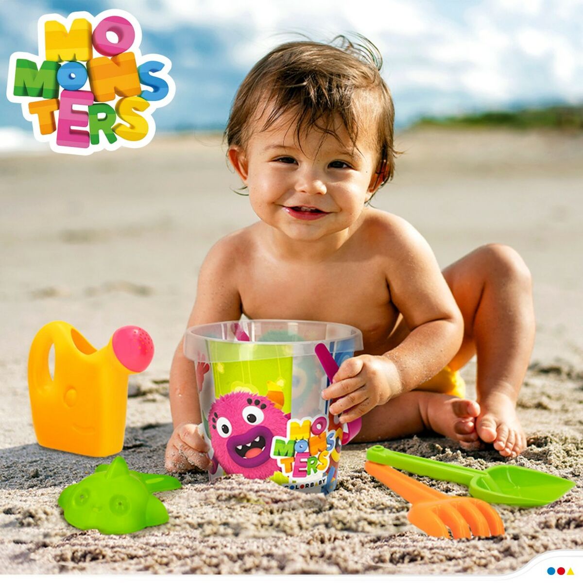 Beach toys set Momonsters (12 Units) - Little Baby Shop