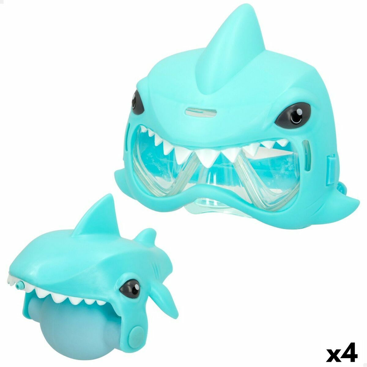 Set of water pistols and diving mask Eolo Shark 18 x 15 x 8,5 cm (4 Units) - Little Baby Shop