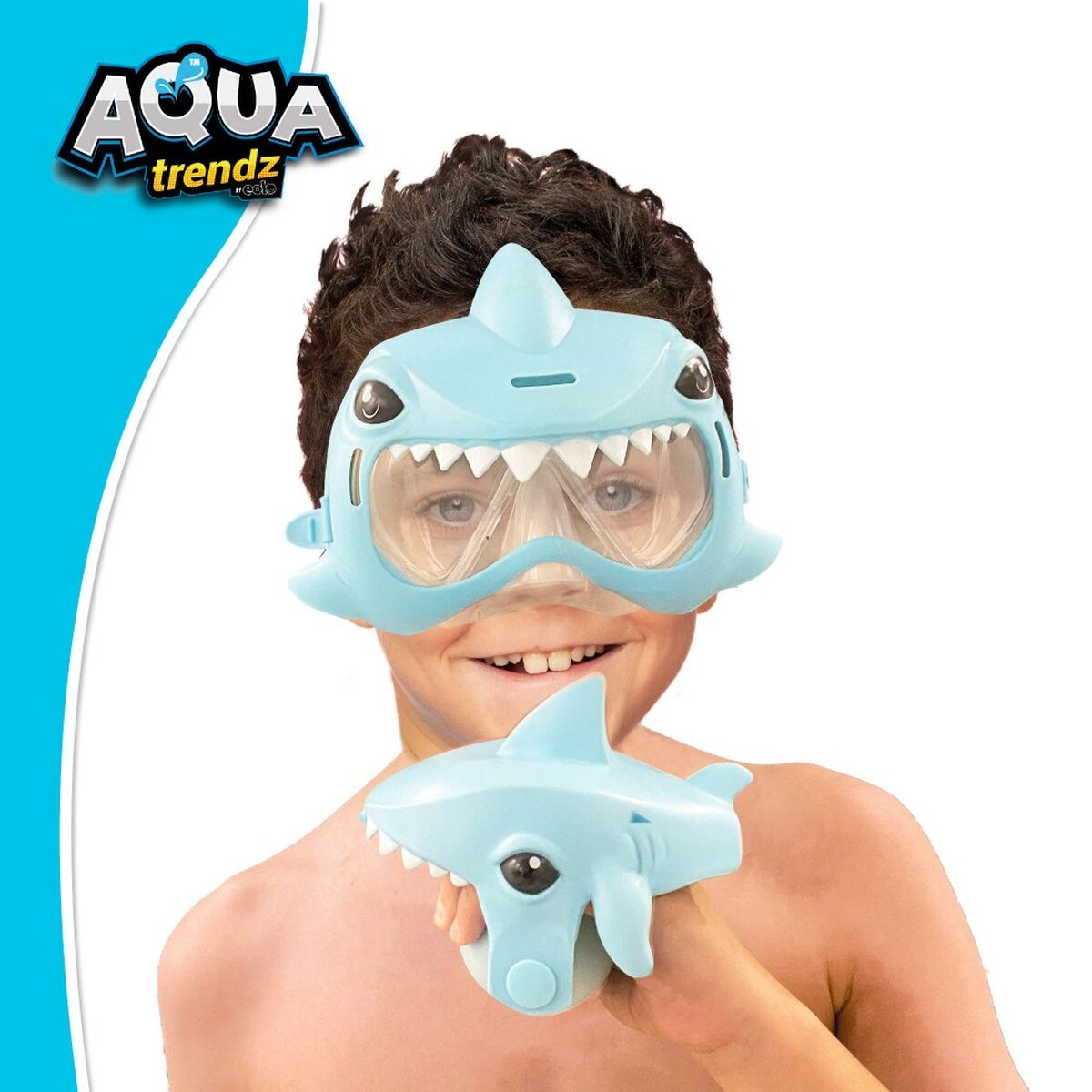 Set of water pistols and diving mask Eolo Shark 18 x 15 x 8,5 cm (4 Units) - Little Baby Shop