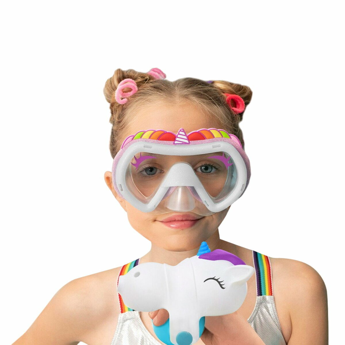 Set of water pistols and diving mask Eolo Unicorn 14,5 x 10 x 6,5 cm (4 Units) - Little Baby Shop