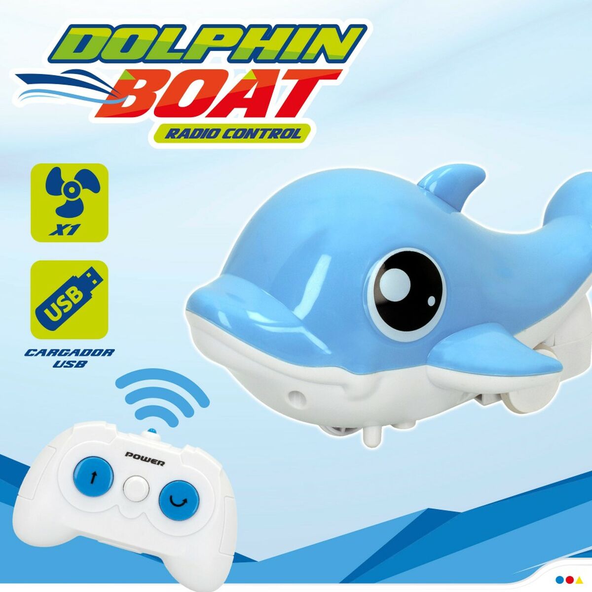 Radio-controlled boat Colorbaby Dolphin (2 Units) - Little Baby Shop