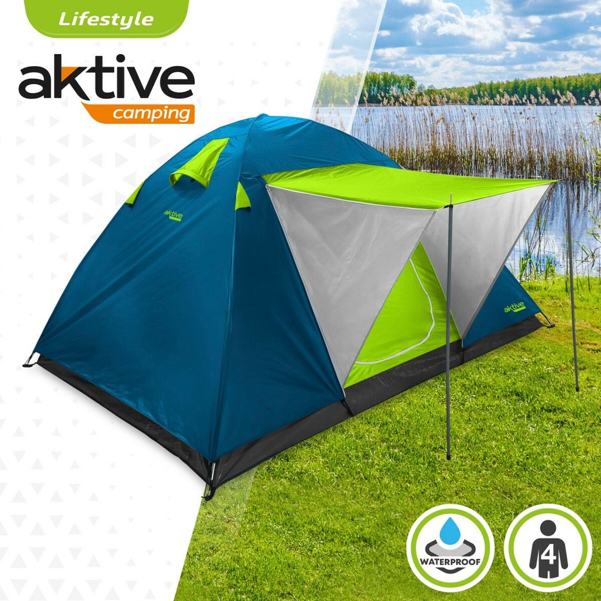 Tent Aktive Awning 240 x 130 x 210 cm (2 Units) - Little Baby Shop