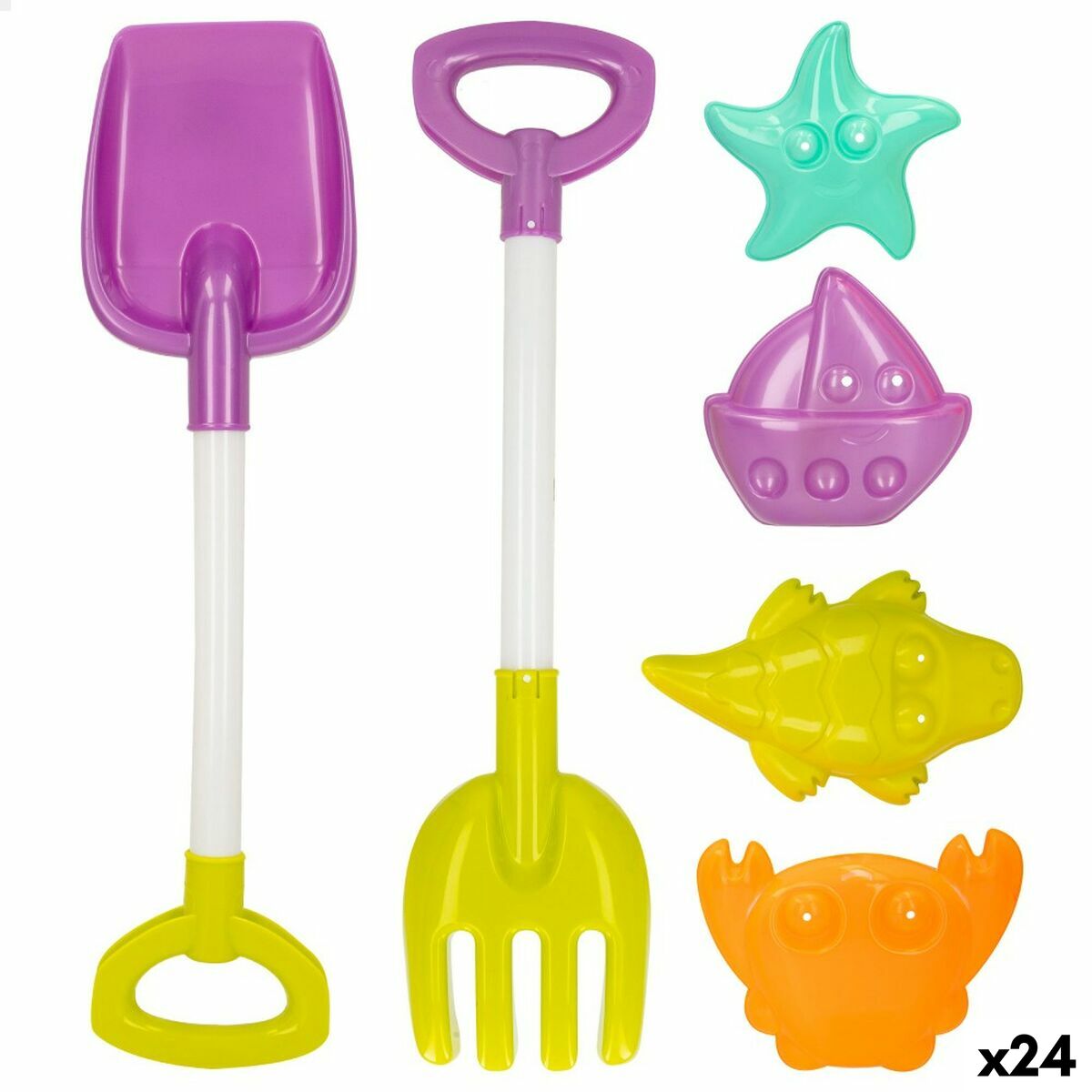 Beach toys set Colorbaby 39 cm (24 Units) - Little Baby Shop