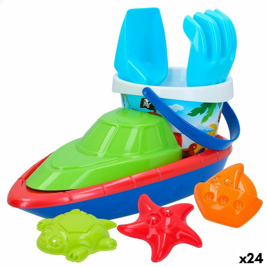 Beach toys set Colorbaby 8 Pieces Ship polypropylene (24 Units) - Little Baby Shop