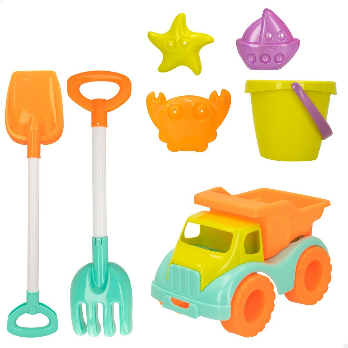 Beach toys set Colorbaby 7 Pieces Lorry (18 Units) - Little Baby Shop