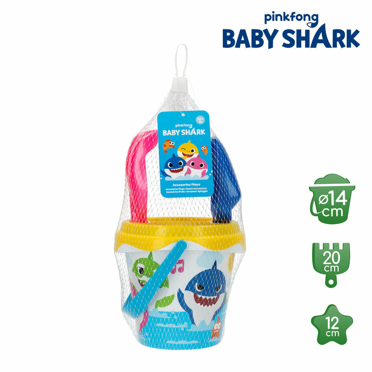 Beach toys set Baby Shark Ø 14 cm Plastic (24 Units) - Little Baby Shop