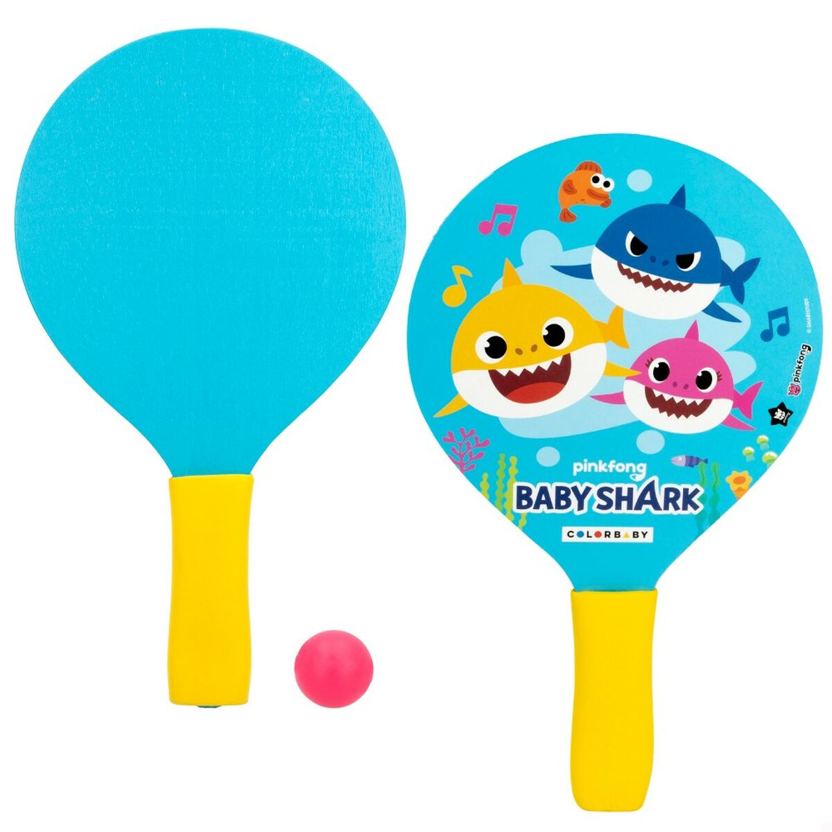 Beach Spades with Ball Baby Shark Wood (12 Units) - Little Baby Shop