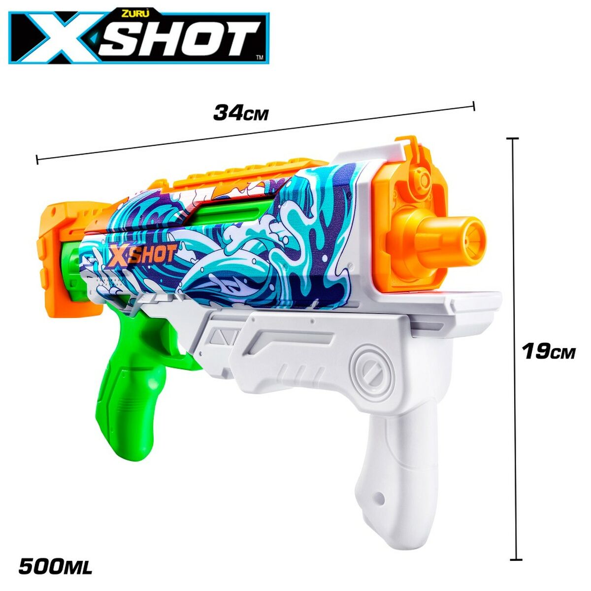 Water Pistol Zuru 500 ml 34 x 19 x 5,5 cm (6 Units) - Little Baby Shop