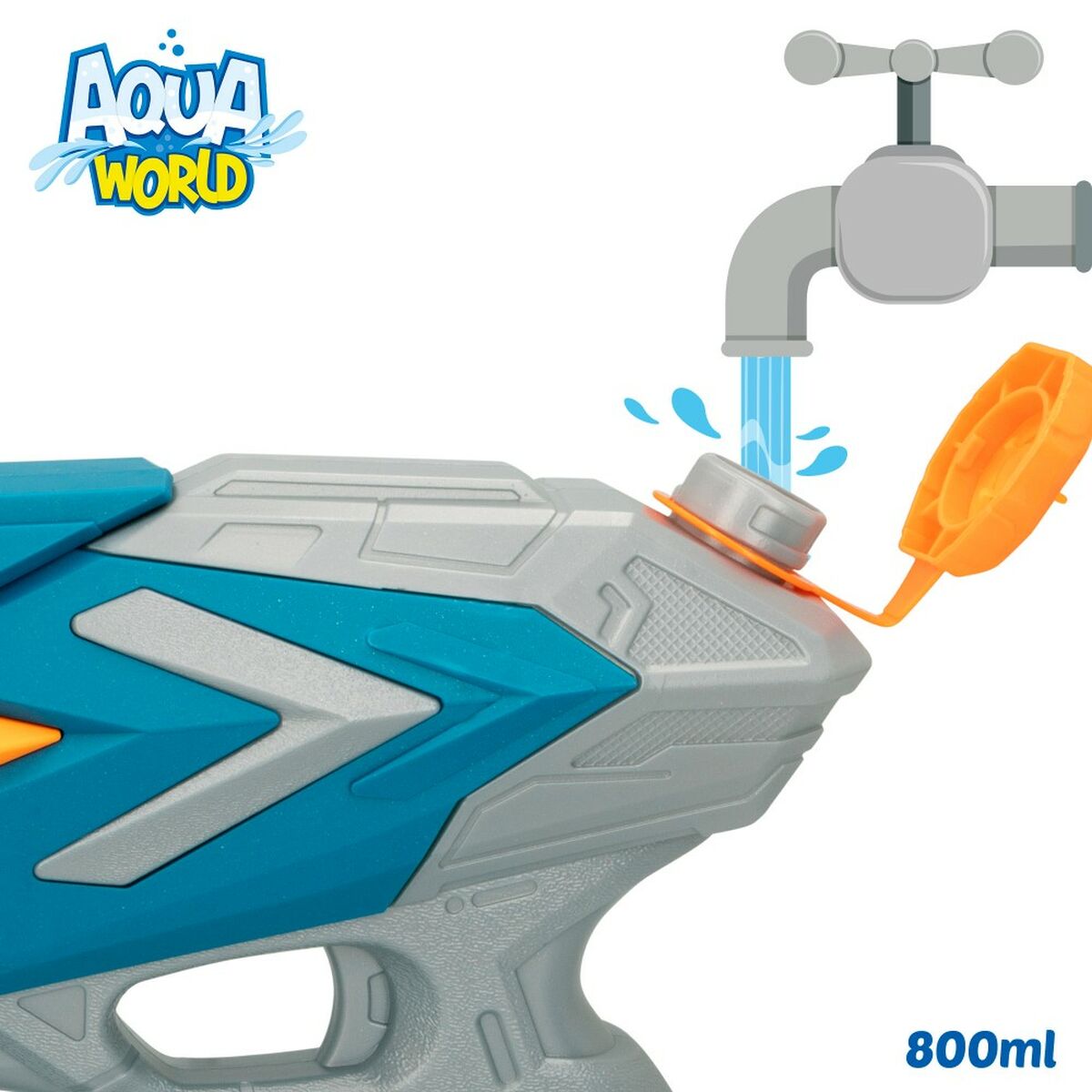 Water Pistol Colorbaby AquaWorld 800 ml 41,5 x 26,5 x 6,5 cm (6 Units) - Little Baby Shop