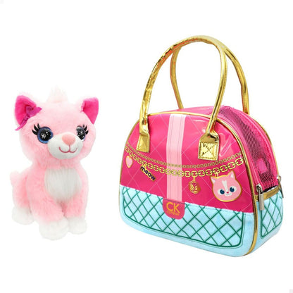 Fluffy toy Funville Cutekins Bag Cat 20 x 19 x 14 cm (2 Units) - Little Baby Shop